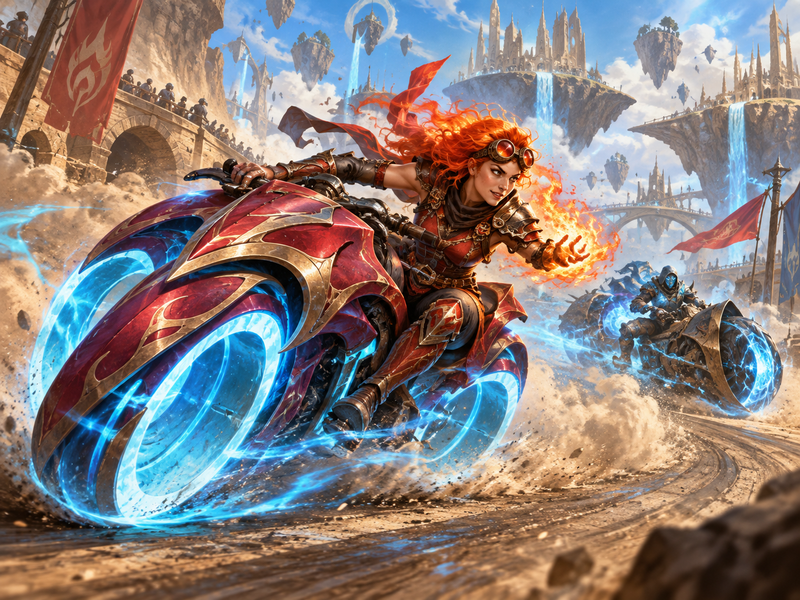 Chandra corre nel Ghirapur Grand Prix in Aetherdrift