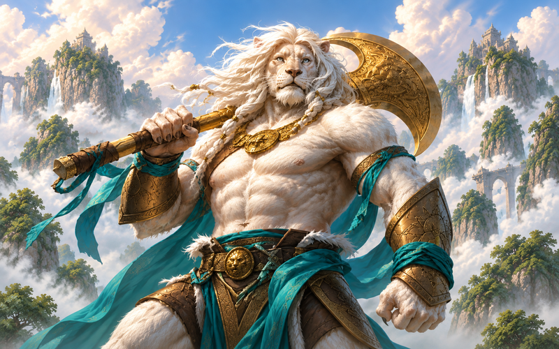 Ajani en el paisaje montañoso de Modern Horizons 3
