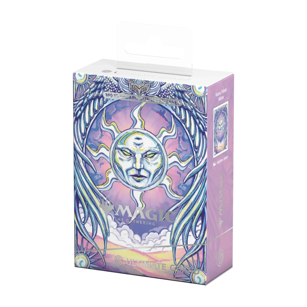 Ultimate Guard Mana Token Art Sleeves: Plains (100), doos zijkant