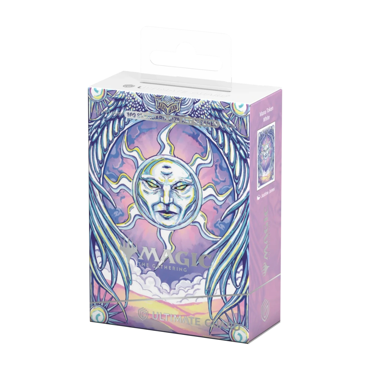 Ultimate Guard Mana Token Art Sleeves: Plains (100), doos zijkant