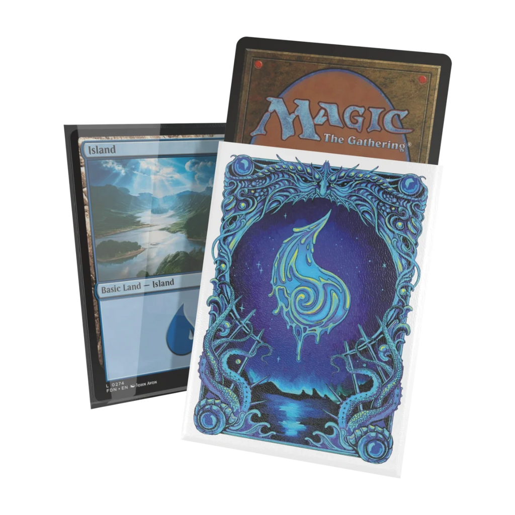 Ultimate Guard Mana Token Art Sleeves: Island (100), sleeve met artwork