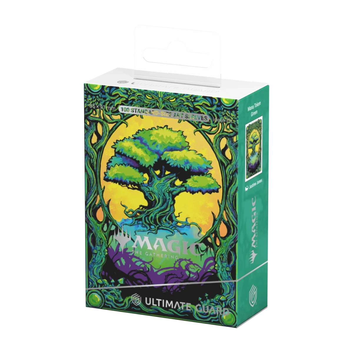 Ultimate Guard Mana Token Art Sleeves: Forest (100), doos zijkant