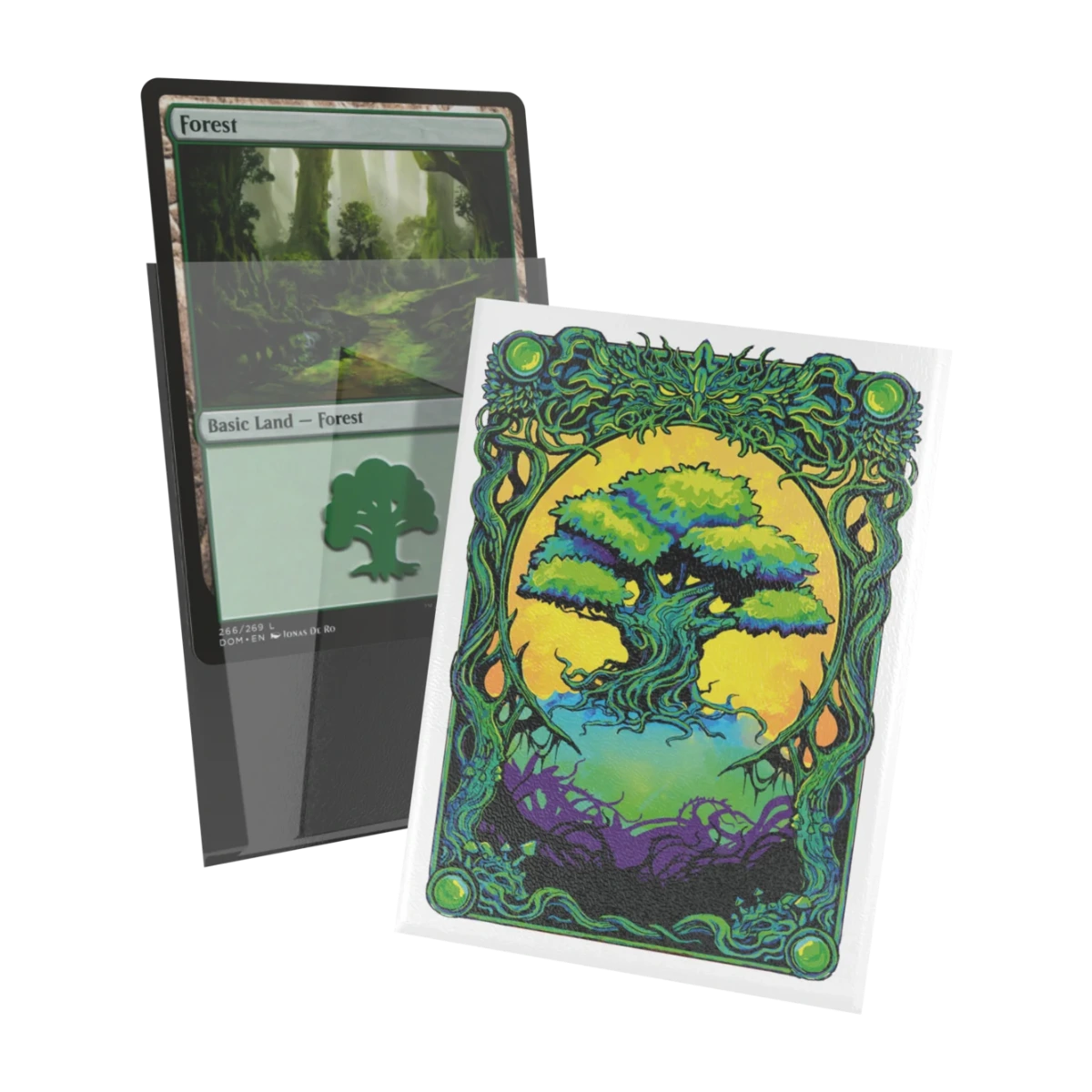 Ultimate Guard Mana Token Art Sleeves: Forest (100), transparante voorkant