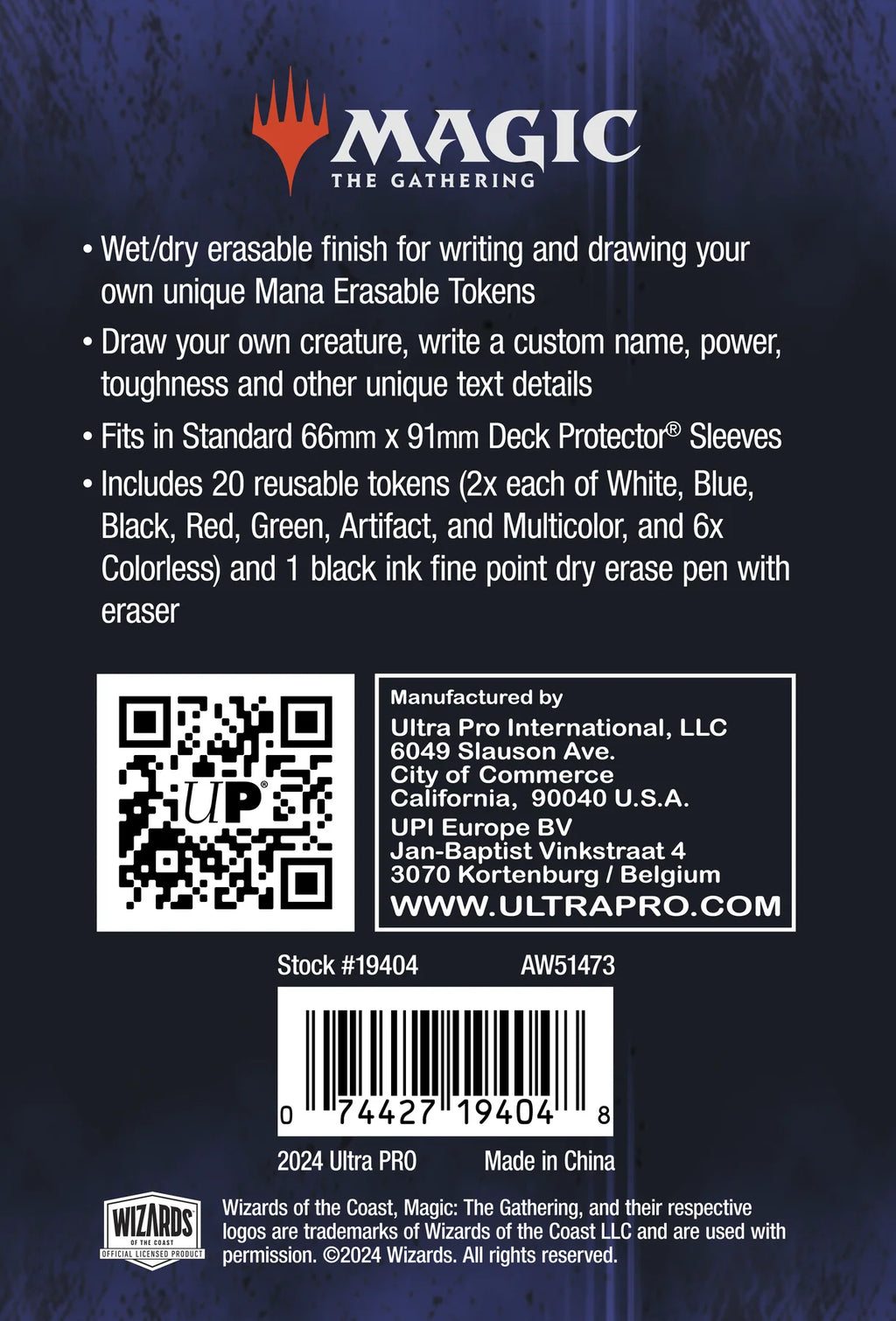 Ultra Pro: Erasable Tokens