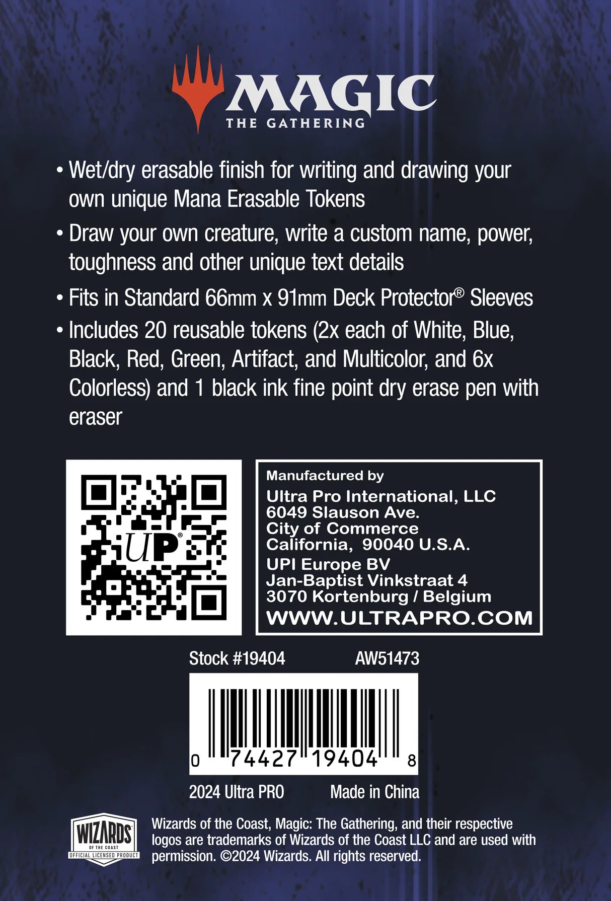 Ultra Pro: Erasable Tokens