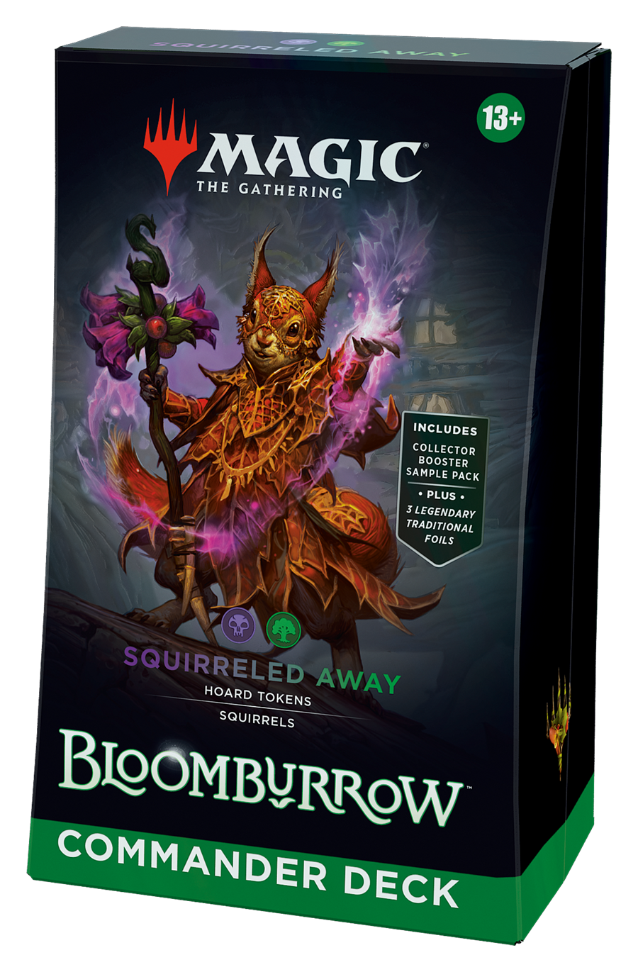 Bloomburrow Squirreled Away, verpakking schuin van de andere zijde