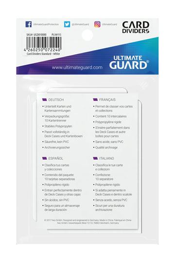 Ultimate Guard: Card Dividers Wit (10 stuks)