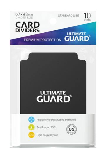 Ultimate Guard: Card Dividers Zwart (10 stuks)