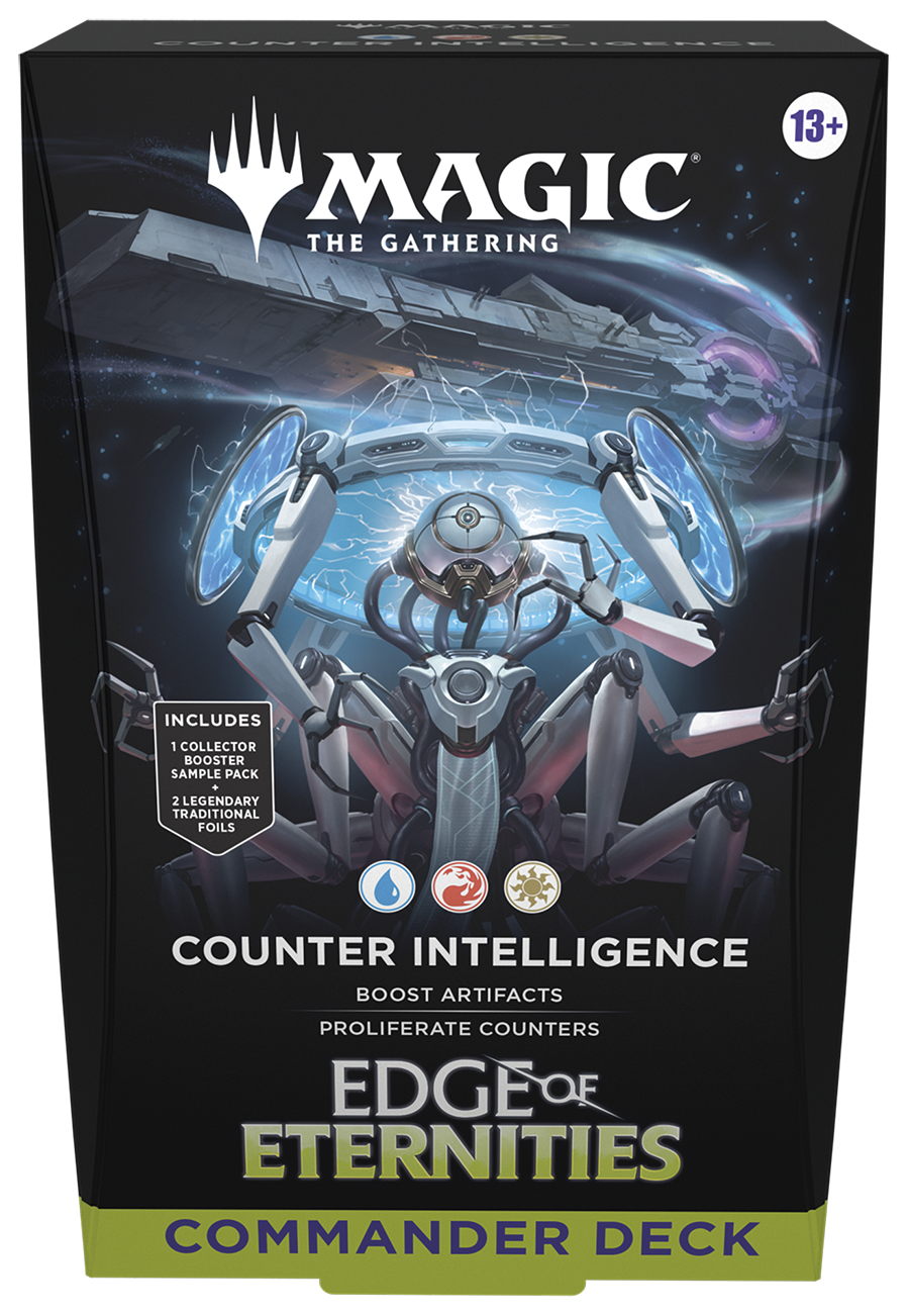 Edge of Eternities Commander Deck: Counter Intelligence, recht vooraanzicht van de verpakking