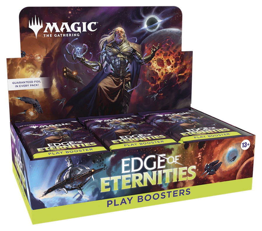 Edge of Eternities: Play Booster Box, schuin vooraanzicht van de verpakking
