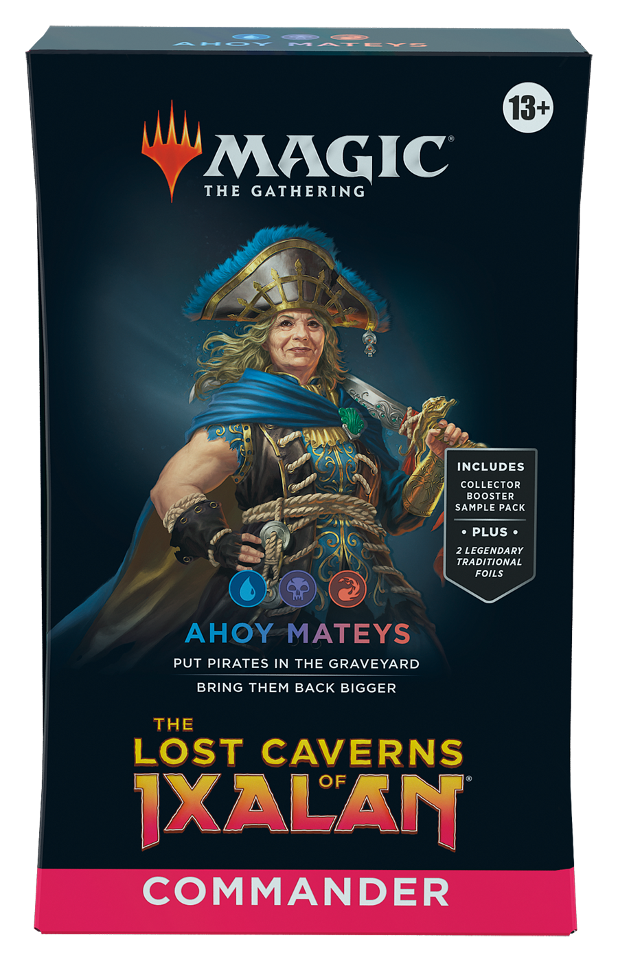The Lost Caverns of Ixalan Ahoy Mateys Commander Deck, vooraanzicht van de Engelse verpakking