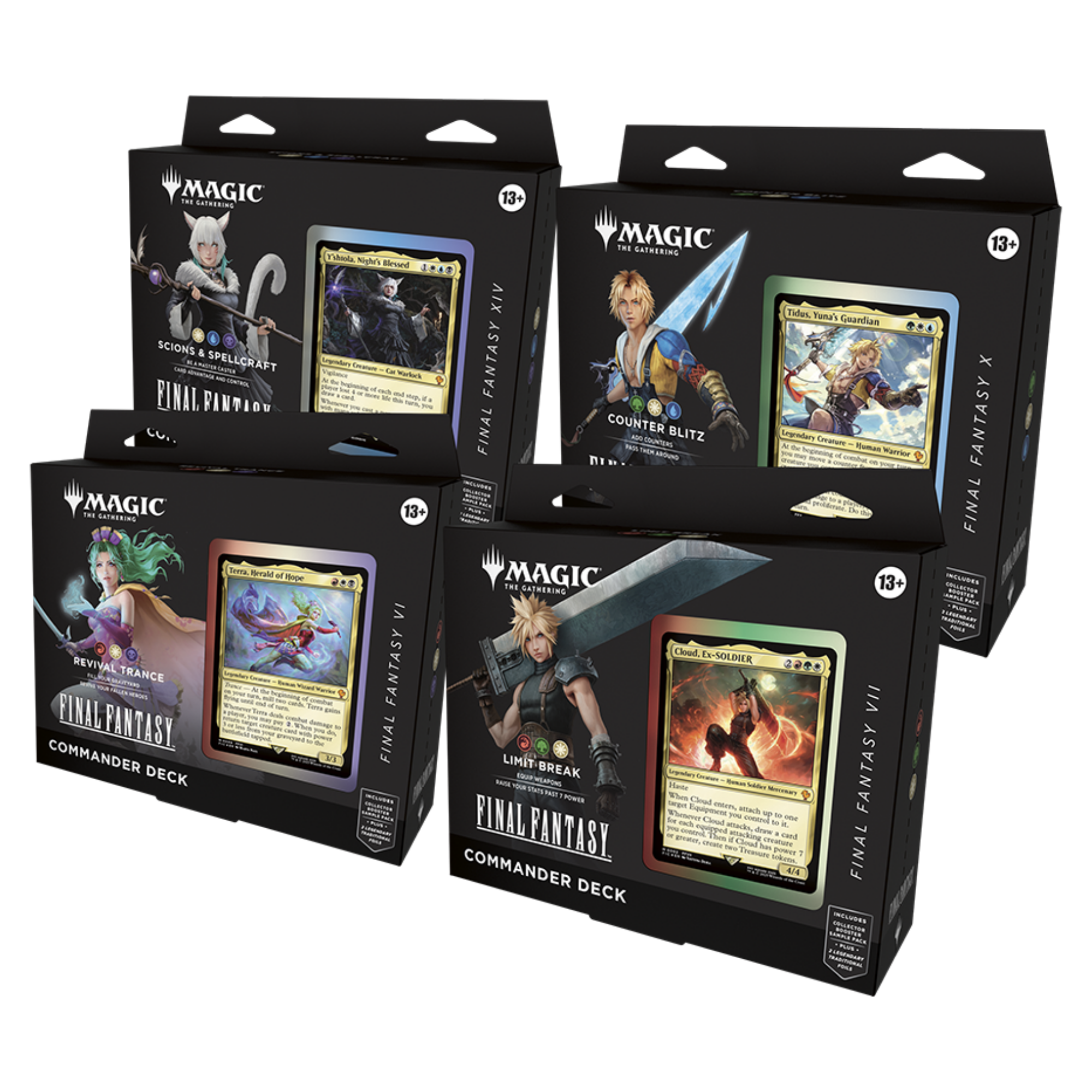 mtg final fantasy y shtola commander deck Final Fantasy Commander Deck Set (All 4) MTG