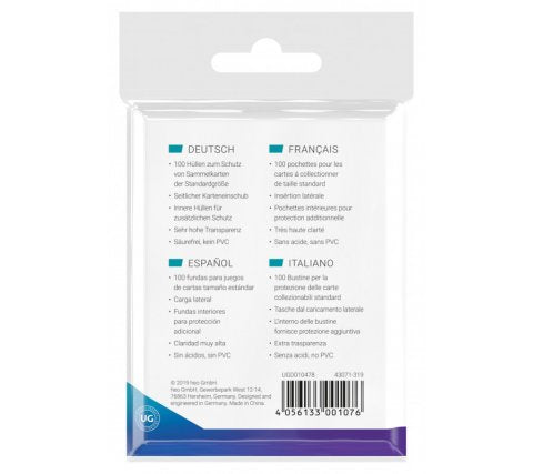 Ultimate Guard Precise-Fit Sleeves Standard Size (100) - Side-Loading